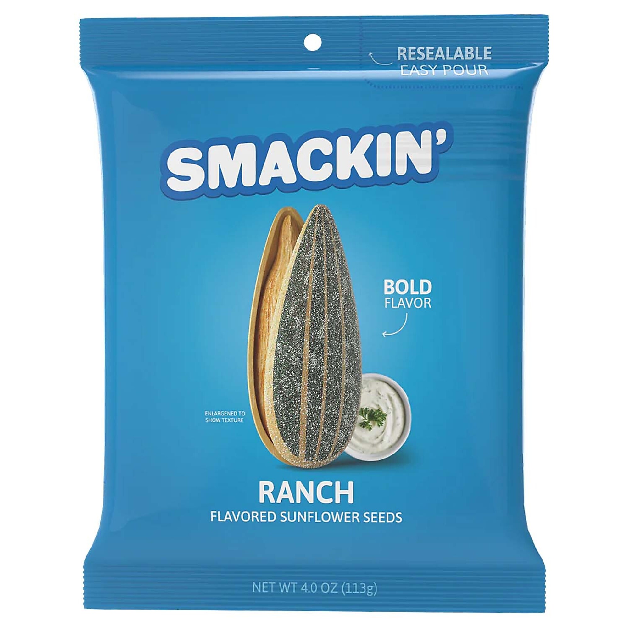 SMACKIN' Sunflower Seeds, Ranch 4 Oz., Model# 016-55737